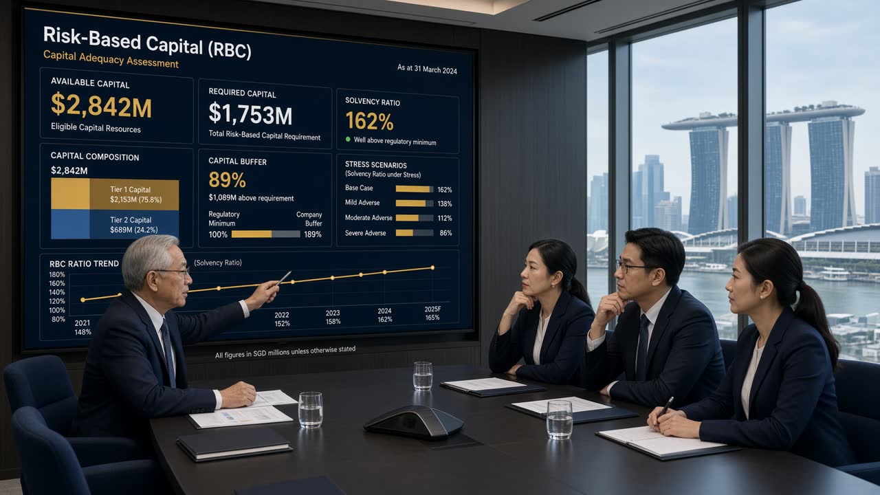 Risk-based capital advisory: capital adequacy by tier and RBC2 solvency ratio